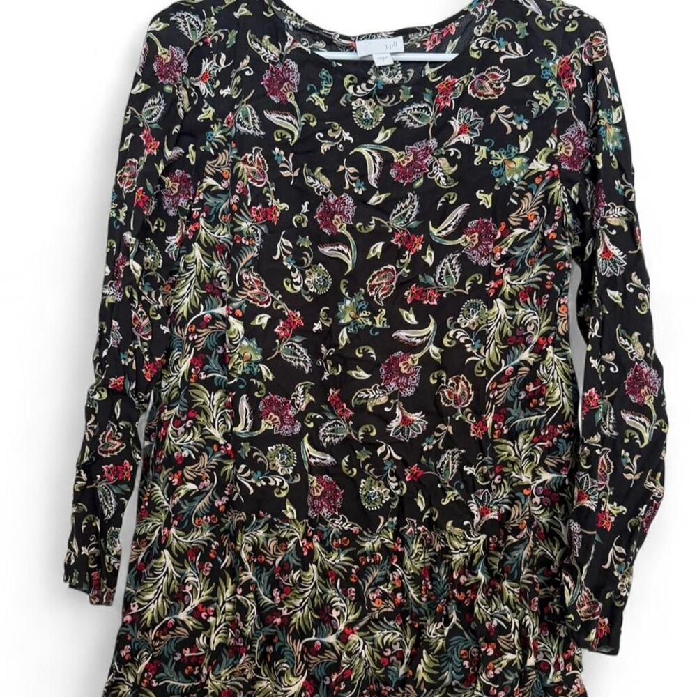 J-jill Women's multi color top dark academia goth cottagecore